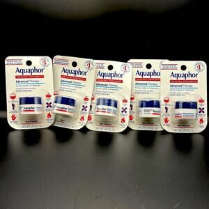 Lot of 5 Aquaphor Healing Ointment Advanced Therapy 0.25oz Jars NEW